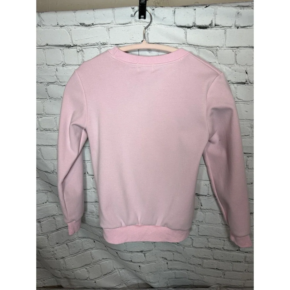 Lola and The Boys Pink Pearls and Popcorn Sequin Sweatshirt‎ Girls Size 10